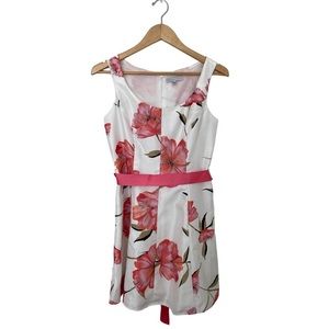 NWOT Annalee + Hope White & Pink Sleeveless Cocktail Dress